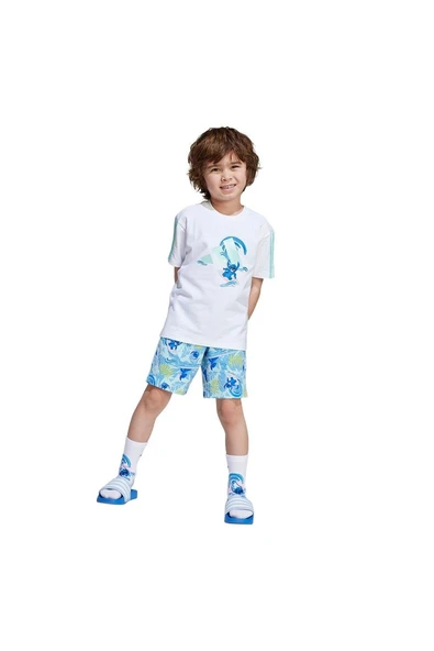 adidas Çocuk  Beyaz  Eşofman LK DY LS T SET JF3659