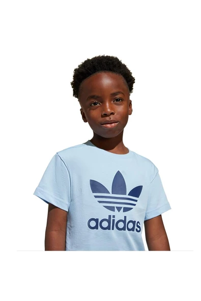 adidas Çocuk  Mavi  Eşofman SHORT TEE SET JC9160 - 5