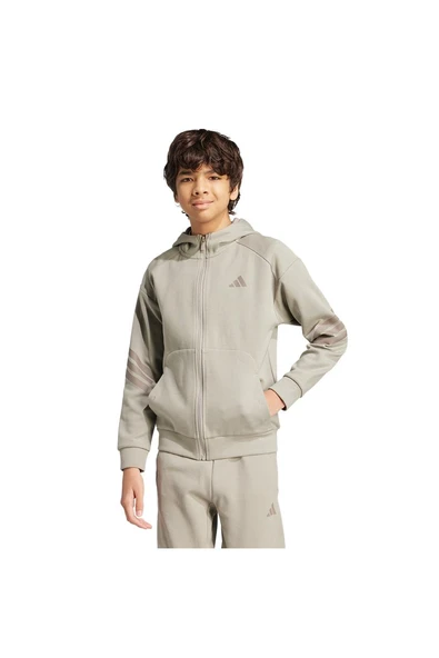 adidas Çocuk  Bej  Sweatshirt J FI 3S FZ HD JJ4807