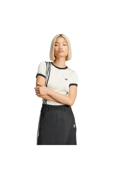 adidas Kadın Beyaz T-shirt KNITTED 3S TEE JJ0961