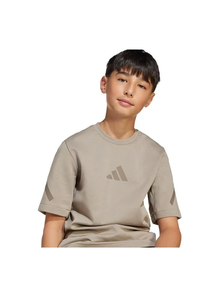 adidas Çocuk  Bej  T-shirt J ZNE TEE JD0016 - 5
