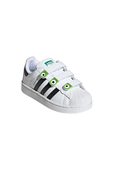 adidas Unisex Çocuk Beyaz Sneaker SUPERSTAR II CF C JI0091 - 6