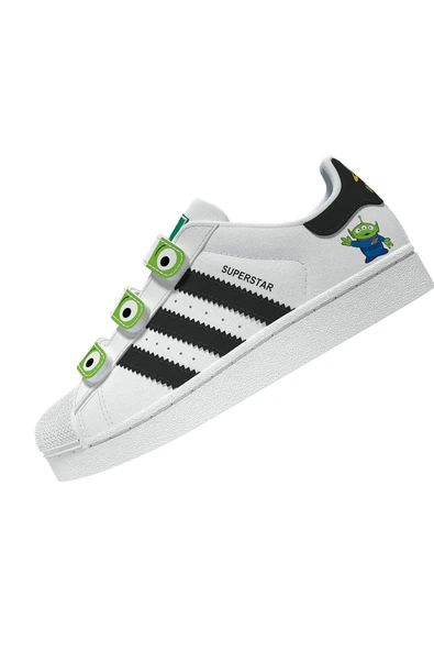 adidas Unisex Çocuk  Beyaz  Sneaker SUPERSTAR II CF C JI0091 - 12