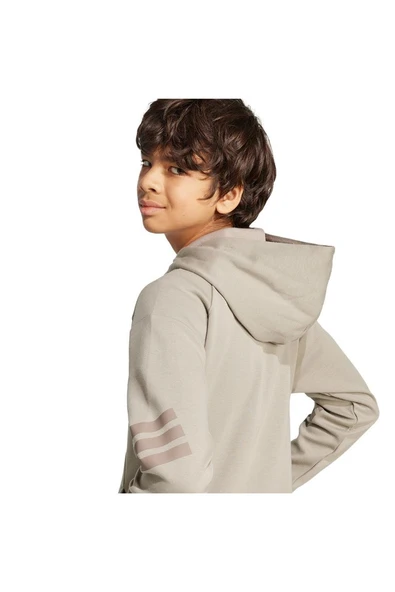 adidas Çocuk  Bej  Sweatshirt J FI 3S FZ HD JJ4807 - 5