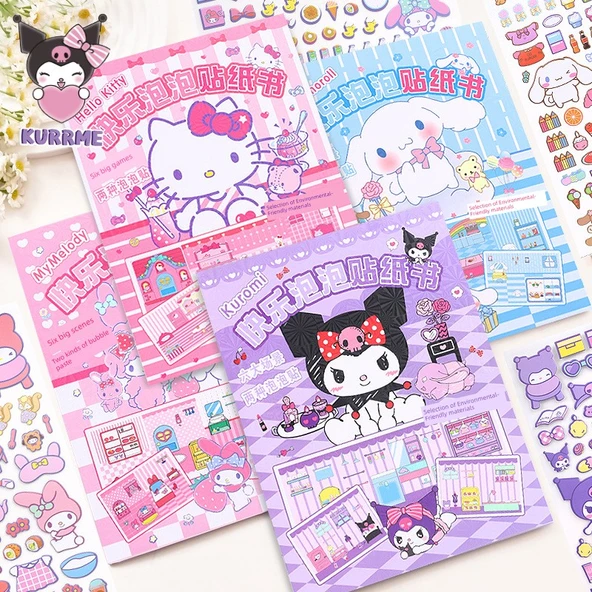 Sanrio Çocuklar Sessiz Kitap Baloncuk Çıkartma Kitabı - Culomi Konseri - 2