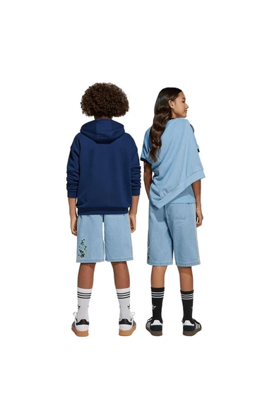 adidas Çocuk  Mavi  Şort DENIM GFX SHORT JZ9938 - 6