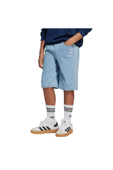 adidas Çocuk  Mavi  Şort DENIM GFX SHORT JZ9938