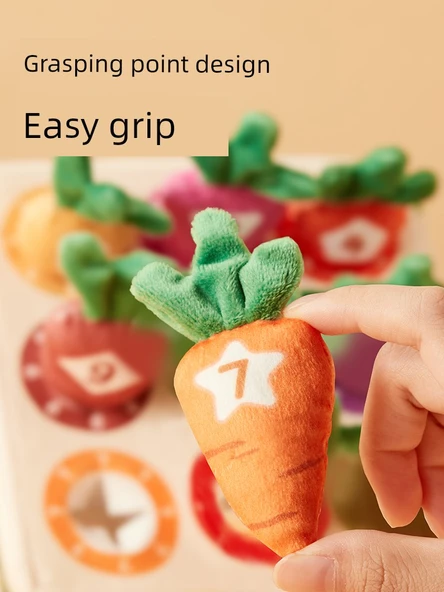 Montessori Turp Çekme Oyuncağı - Büyük 6 Parça Set - 4