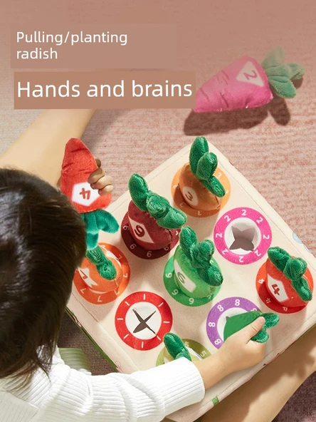 Montessori Turp Çekme Oyuncağı - Büyük 6 Parça Set - 3