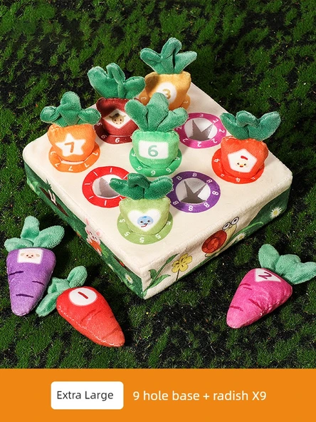 Montessori Turp Çekme Oyuncağı - Ekstra Büyük 9 Parça Set