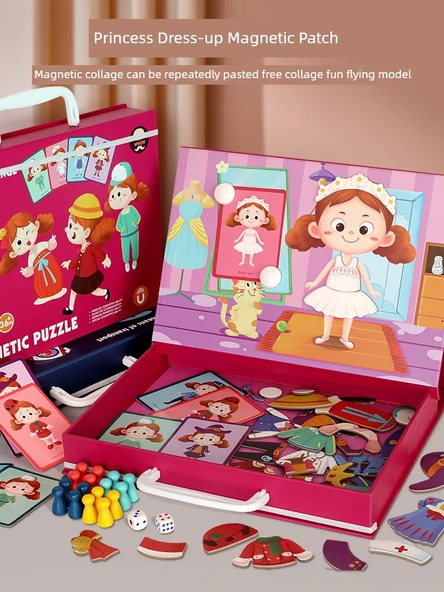 Manyetik Çocuk Çıkartmaları Sessiz Kitap - Taşıma Araçları Manyetik Bulmaca - 2