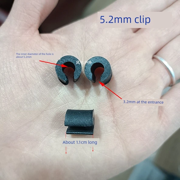 Uçurtma Aksesuarı - 6mm Açılı Klips - 6 Parça - 4