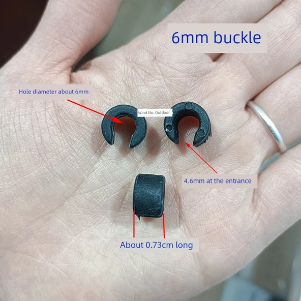 Uçurtma Aksesuarı - 3mm Açılı Klips - 6 Parça - 12