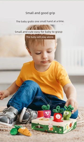 Montessori Turp Çekme Oyuncağı - Büyük 6 Parça Set - 11