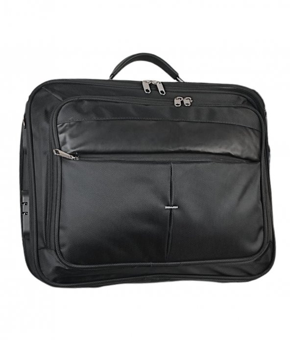 Unisex 15.6 Siyah Çelik Kasalı Laptop Evrak Bilgisayar Çantası - 2