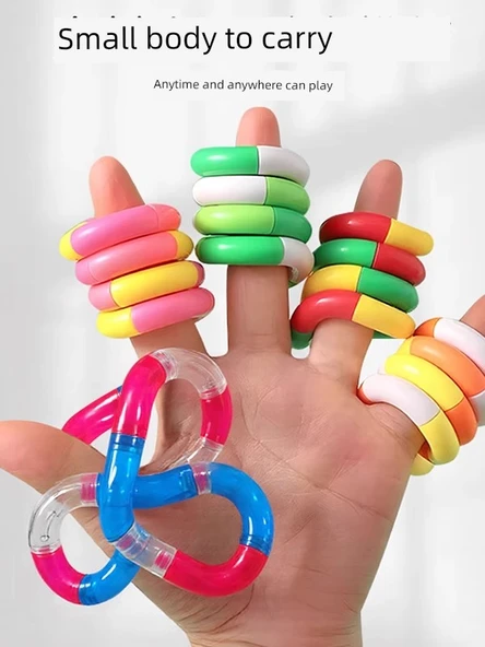 Twister Çocuklar Dolaşık Bulmaca - Değer 2 Paket Mor Sarı Kırmızı + Turuncu Sarı Yeşil - 6