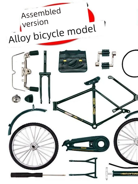 DIY 28 Büyük Bar Bisiklet Alaşım Modeli - Kırmızı Eğik Yol Bisikleti + Gösterim Tabanı - 4