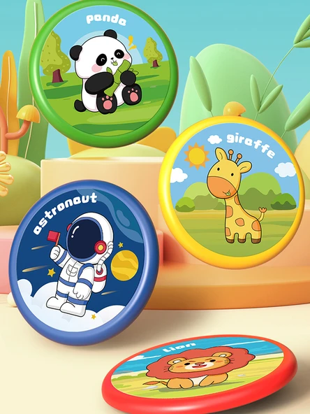 Çocuklar için Yumuşak Frisbee - İkili Yarışma Panda Astronot - 2