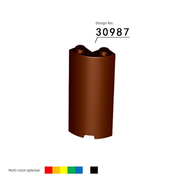 Lego Parçaları 30987 Beyaz Kavisli Duvar Paneli - 2