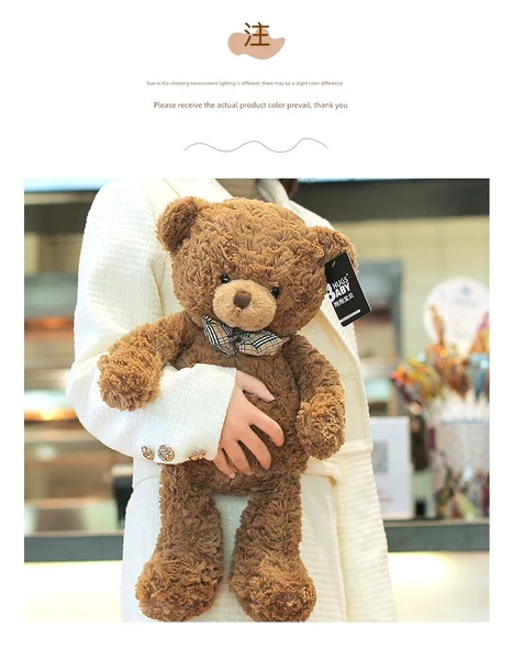 Peluş Ayı - Claire Ayı + 40cm Kırmızı Çanta Tavşan - 80cm - 8