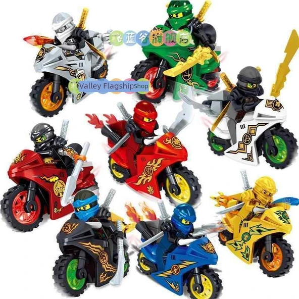 Ninjago Motosiklet Yapı Bloğu Bulmaca Oyuncağı - B gibi + motosiklet - 9