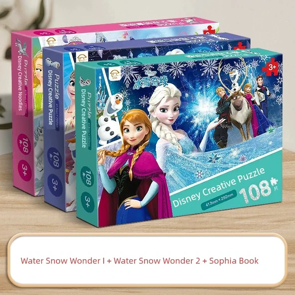 Disney Frozen Prenses Bulmacası - Frozen 1 + 2 + Sofia - Hediye Kutusu - 3 Kutuda