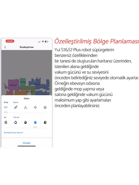 Yui S7 NoMopZone Mop Siyah Akıllı Robot Süpürge - Ambalaj Hasarlı (SIFIR KONDİSYONDA) - Resim 3