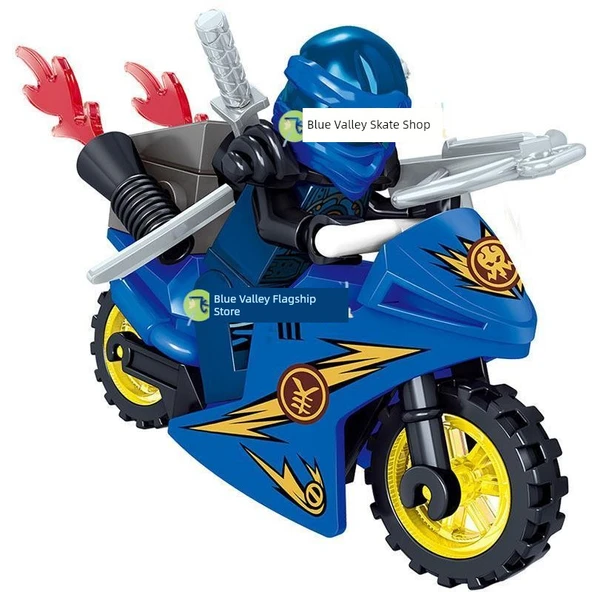 Ninjago Motosiklet Yapı Bloğu Bulmaca Oyuncağı - B gibi + motosiklet - 11