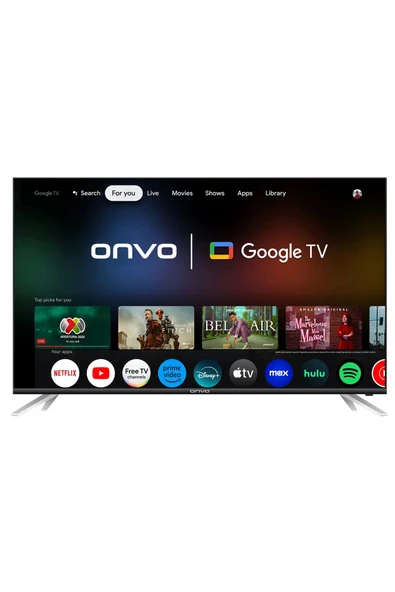 ONVO 55OVF9001UQ 55’’ 140 Ekran Uydu Alıcılı 4K Ultra HD QLED Google Smart TV