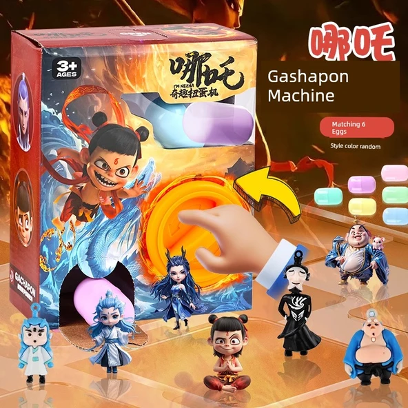 Otte Warrior Çocuklar Sürpriz Dönüş Gashapon Makinesi - Wha-Gachapon 6 Sürpriz Yumurtalı