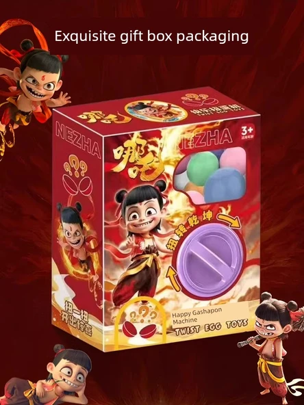 Otte Warrior Çocuklar Sürpriz Dönüş Gashapon Makinesi - [İki Paket] Kabi Bala + Rab Hits Altın Yumurtalar 40 Paket - 6
