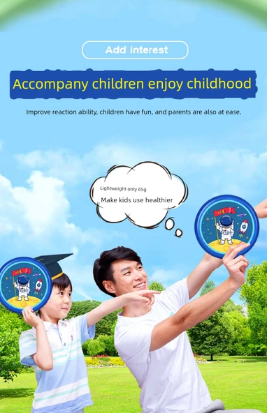 Çocuklar için Güvenli Yumuşak Yapıştırıcı Frisbee Boomerang - Orijinal Tasarım Koşan Tyrannosaurus Rex Yumuşak Kalınlaştırılmış - 20cm - Resim 9