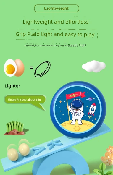 Çocuklar için Güvenli Yumuşak Yapıştırıcı Frisbee Boomerang - Orijinal Tasarım Koşan Tyrannosaurus Rex Yumuşak Kalınlaştırılmış - 20cm - Resim 12