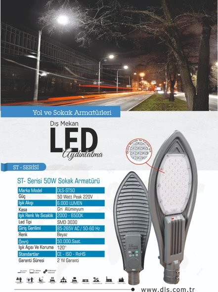 50W DLS Led Tabela Dış Mekan Aydınlatma - 3