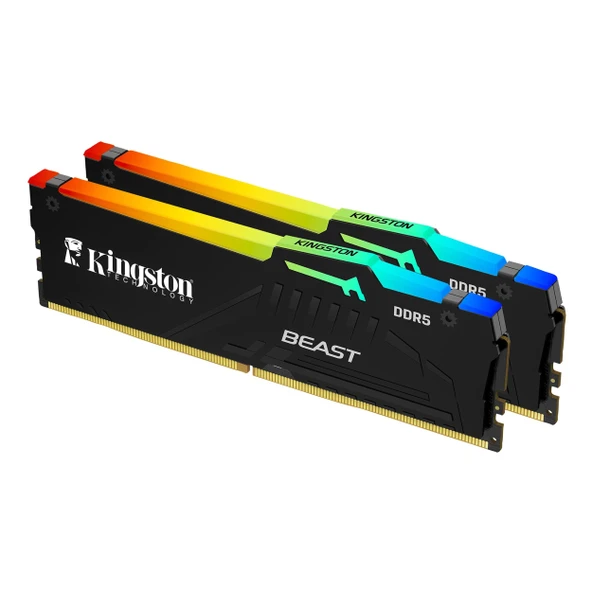 Kingston Beast RGB KF564C32BBEAK2/32TR 32GB (2x16GB) DDR5 6400MHz CL32 Masaüstü Bellek - 2