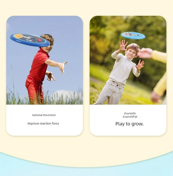 Çocuklar için Güvenli Yumuşak Yapıştırıcı Frisbee Boomerang - Orijinal Tasarım Koşan Tyrannosaurus Rex Yumuşak Kalınlaştırılmış - 20cm - Resim 11