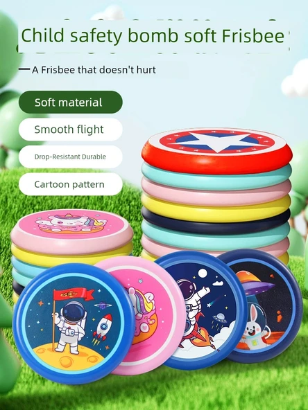 Çocuklar için Güvenli Yumuşak Yapıştırıcı Frisbee Boomerang - Orijinal Tasarım Koşan Tyrannosaurus Rex Yumuşak Kalınlaştırılmış - 20cm - Resim 2