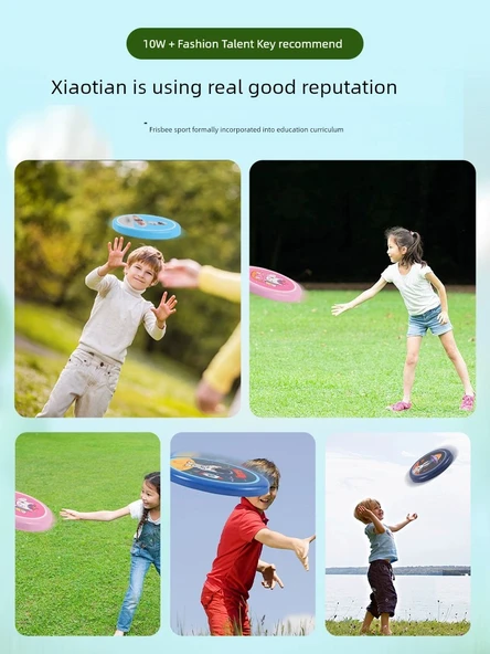 Çocuklar için Güvenli Yumuşak Yapıştırıcı Frisbee Boomerang - Orijinal Tasarım Koşan Tyrannosaurus Rex Yumuşak Kalınlaştırılmış - 20cm - Resim 5