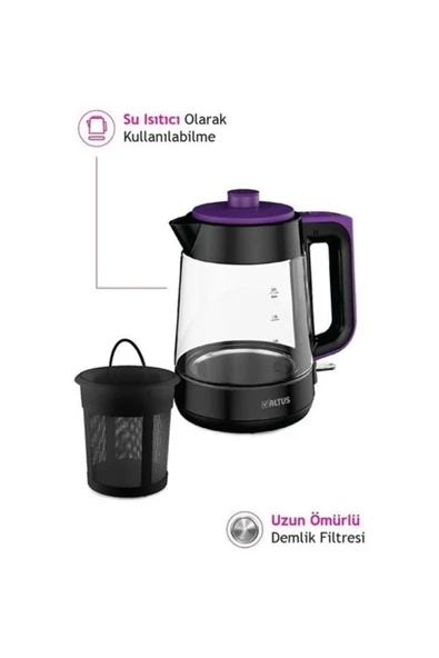 Altus Al 796 S Cam Çay Makinesi Siyah - 4