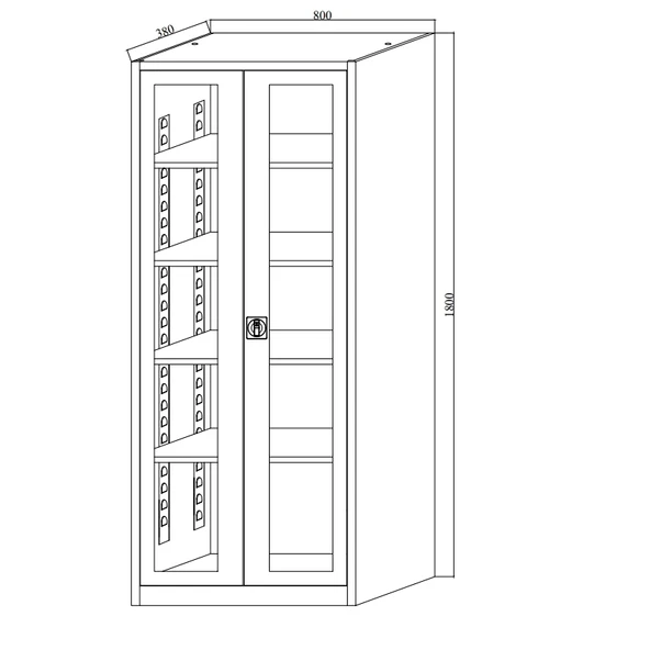 Dosya Dolabı Camlı Dosya Dolapları Ofis Dolabı Metal Dolap - 5