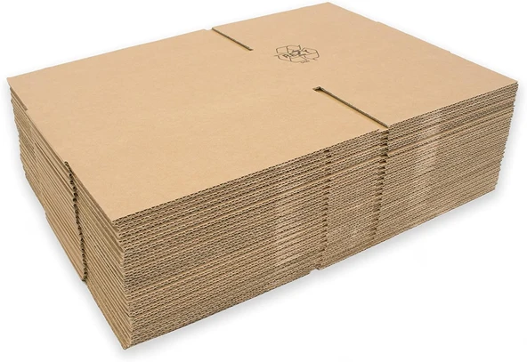 Baskısız Oluklu Kraft Karton Kargo Taşınma Depolama Kolisi - 60x40x40 Cm. - 10 Adet - Resim 2