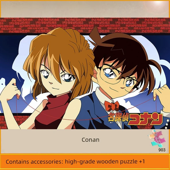 Dedektif Conan 1000 Parça Ahşap Yapboz - Figür 23 - 75x50cm - 12
