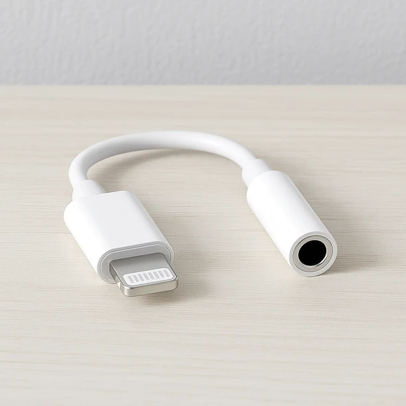iPhone Lightning - 3.5mm AUX Kulaklık Dönüştürücü Adaptör - 3