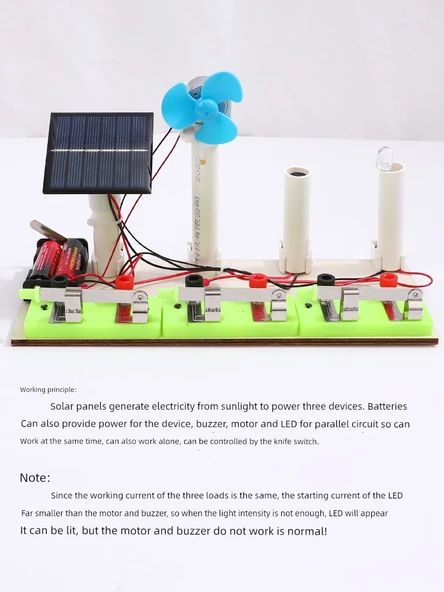 Kendi Yap Bilim Deney Seti - Güneş Pili Enerji Dönüşüm Modeli Malzeme Paketi - 10
