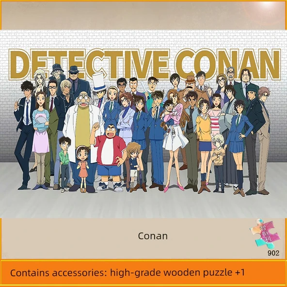 Dedektif Conan 1000 Parça Ahşap Yapboz - Figür 23 - 75x50cm - 11