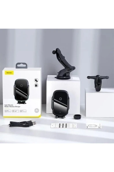 Baseus 2'si 1 Arada, Araç/Otomobil İçi Cep Telefonu Tutucu, Siyah - Mavi, Hem Araç Kalorifer Peteği/Havalandırma Mazgalları/Klima Boşluğuna Hem de Torpido Üstüne Uygun Outlet - 2