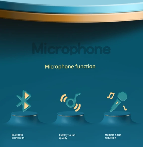 Karaoke Mikrofon Oyuncağı - Pembe - Sıradan Versiyon - Bluetooth Yok - 9