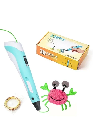 ONREZ 3d Pen 3 Boyutlu Yazıcı Kalem X 3 Metre Filament 3d Printing Pen - 6