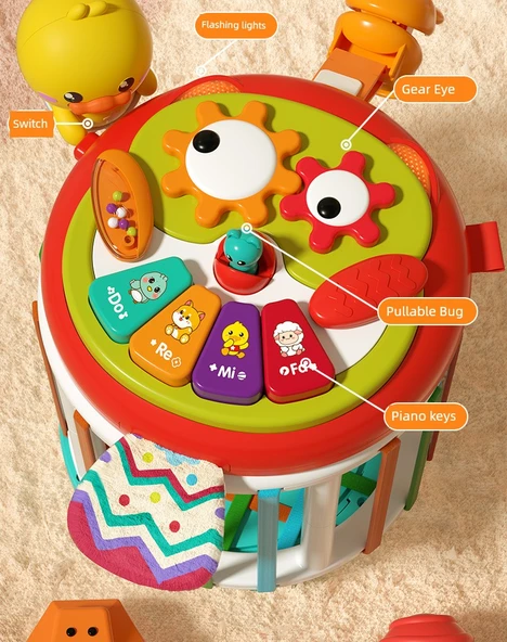Montessori Kutu Evi - D-Deluxe Versiyon + Hayvan Bez Kitabı - 10