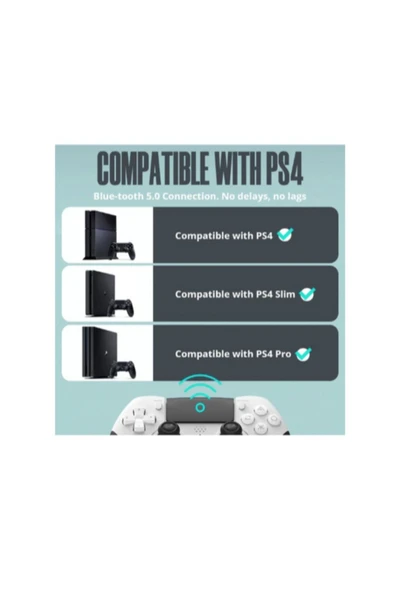 ONREZ T29-BLACK-PS4 Gamepad, Bluetooth Kablosuz ve Kablolu Çift Motorlu, Dokunmatik Ekranlı 6 Eksenli - 3